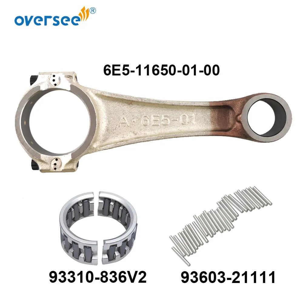 6E5-11650 Connecting Rod Assy For Yamaha 2-Stroke 115HP 130HP 150HP 175HP 200HP Outboard 6E5-11650-01-00 captain propeller 15 1 4x15 fit yamaha outboard engines 150hp 175hp 200hp 225hp 250hp 300hp aluminum 15 tooth spline