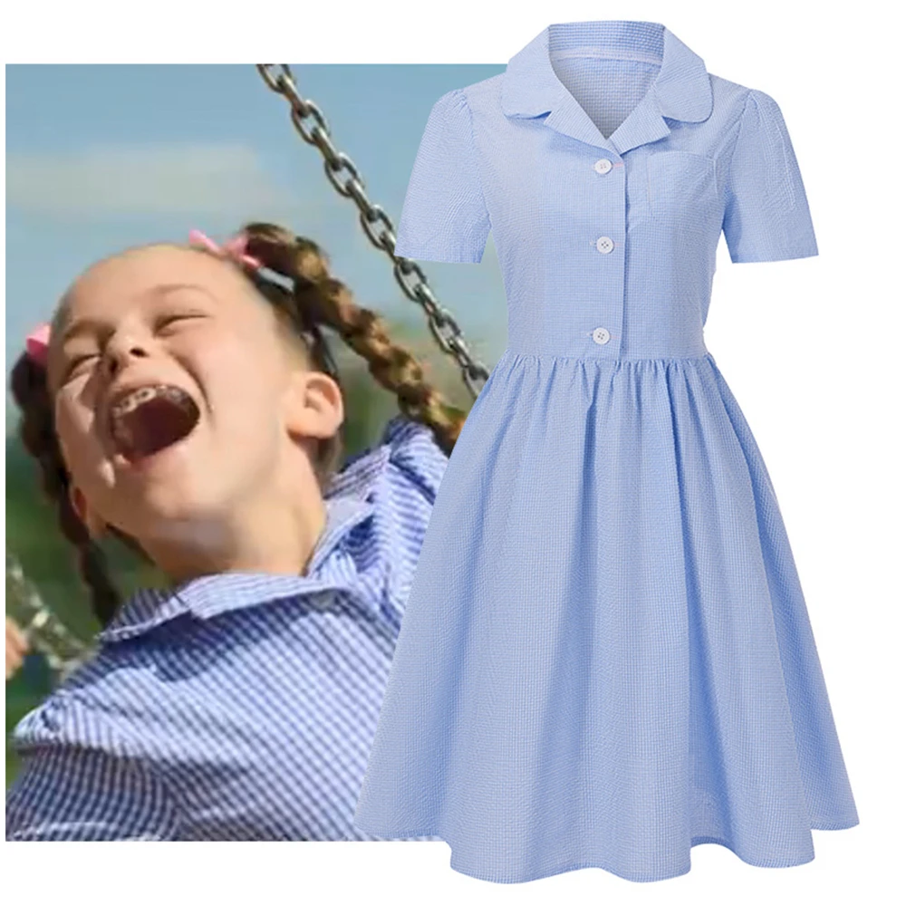 thumbnail image 1 of Disfraz de Matilda para niñas, disfraz de Cosplay de Roald Dahl, Matilda, el musical, fantasía, ropa de carnaval de Halloween para niños, 1 of 4