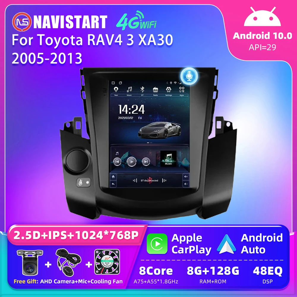 

NAVISTART Tesla IPS For Toyota RAV4 3 XA30 2005 - 2013 Android 10 Car Radio Multimedia 4G WIFI Carplay DSP No 2 din DVD Player