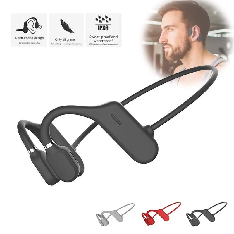 

Новые Bluetooth-наушники с костной проводимостью, Беспроводные водонепроницаемые удобные спортивные наушники с открытым ухом