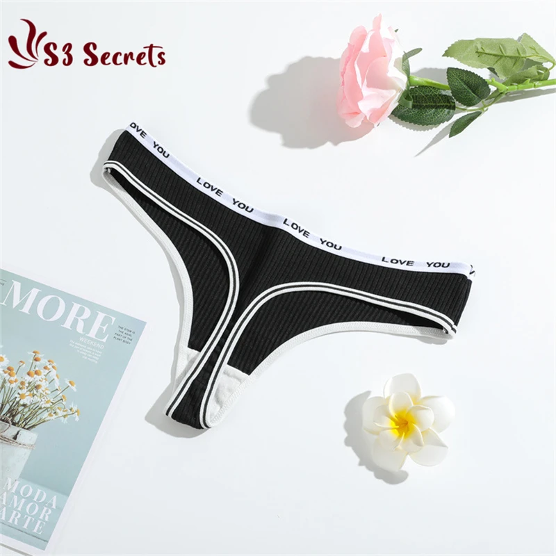 3PCS/Set Thong G-string Sexy Low-Rise Women Cotton Panties Antibacterial Briefs Lingerie Underpant Sport Intimates трусы женские women panties