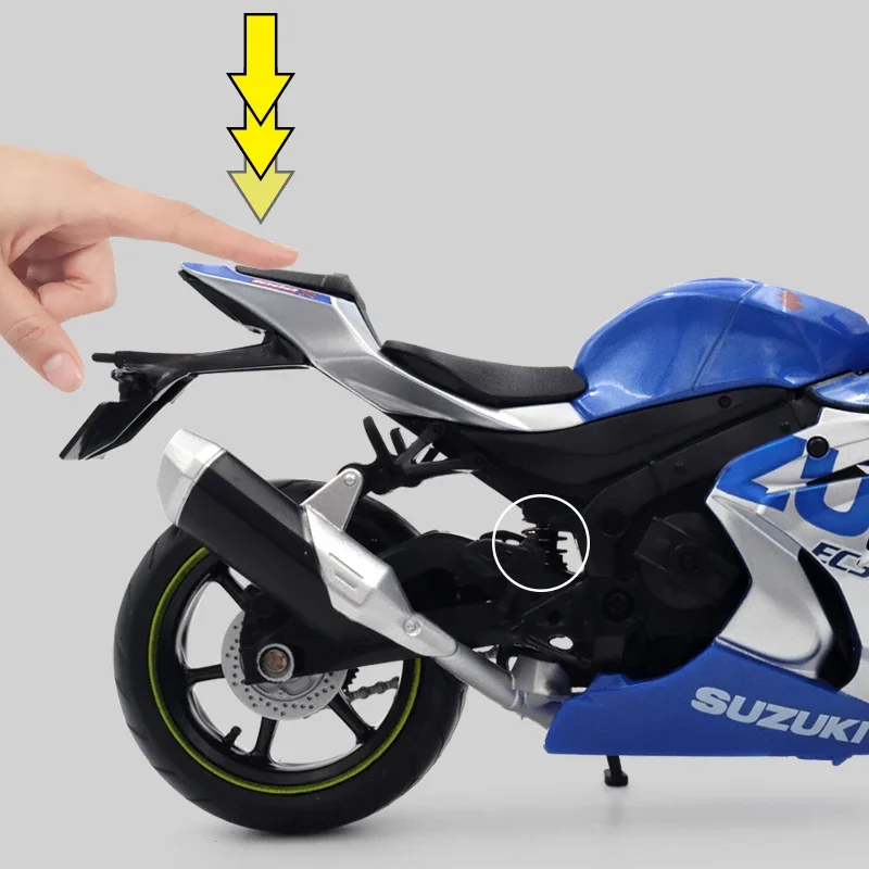 1:12 Suzuki GSX-R1000R Aprilia RSV4 Alloy Racing Motorcycle Model Diecast Street Cross-Country Motorcycle Model High Simulation 5