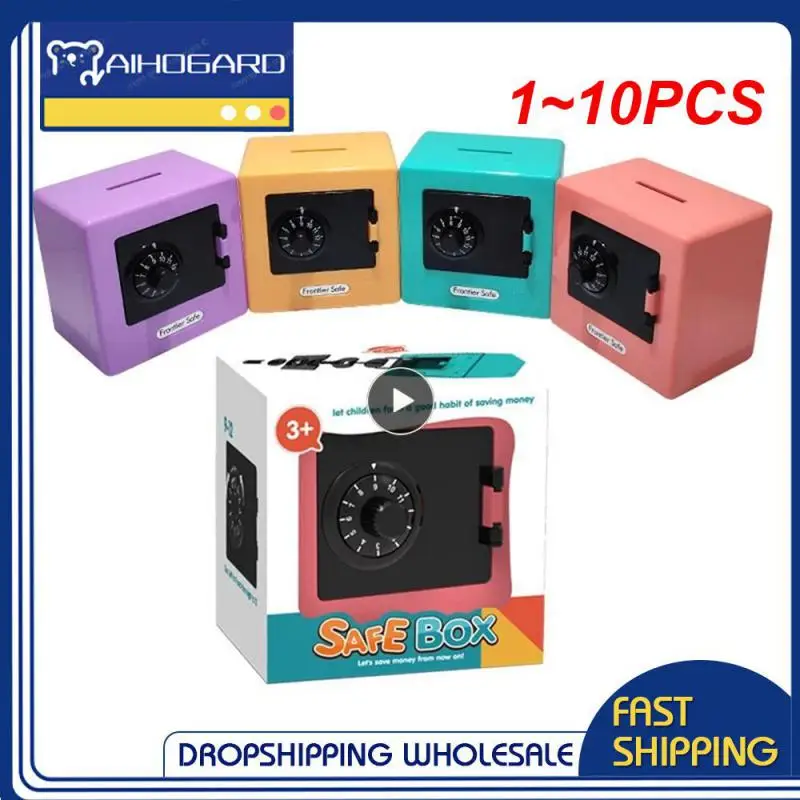 

1~10PCS Children Money Storage Case Simulation Safe Box Coded Lock Coin Cash Saving Storage Box for Children Gifts household