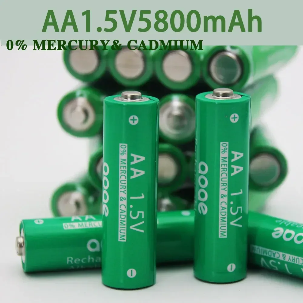 

1.5V AA New2~20pcs/lot Brand AA Rechargeable Battery 5800mah New Alkaline Rechargeable Batery for Led Light Toy Mp3