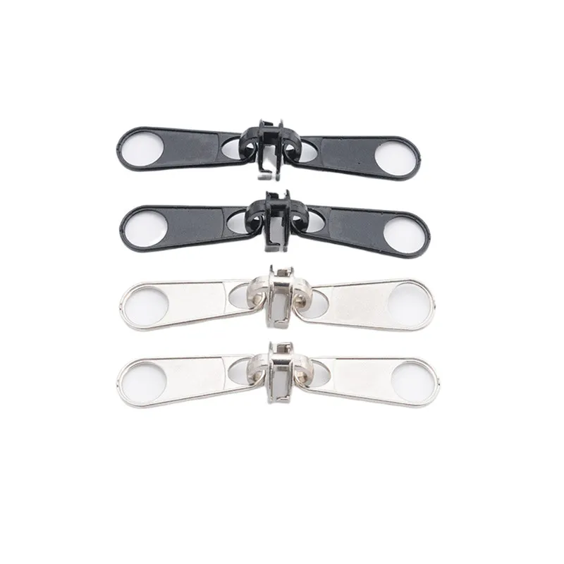 No.5 no.8 Non lock zip slider Double pull tab Thick double-sided large no.10 zipper head 2 pieces zipper sliders,zipper heads