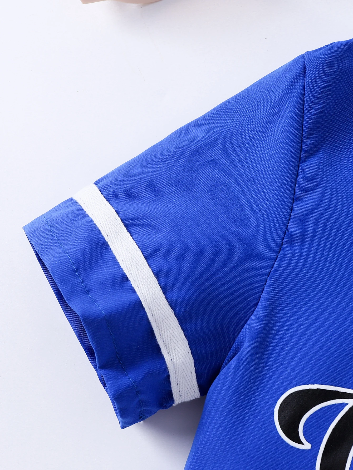 Kids Shirts Spring Summer Boys T-Shirt Round Neck Short Sleeve Panel Letter Pattern Open Button Baseball Suit Shirt Fashion Children's Top