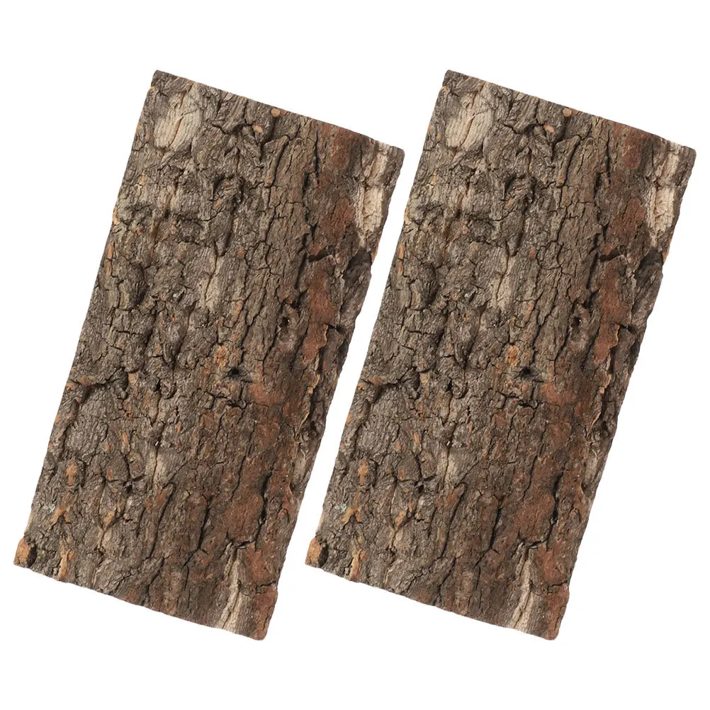 Natural Cork Bark Decor Set 2
