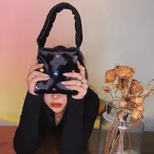  Luxury Women Purse Handbags Color Fashion Rhinestone Ladies Small Shoulder Bags Retro Satin Female Square Clutch Purse Tote Bag 