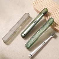 2/1pcs Travel Portable Toothbrush Box Bathroom Toothpaste Holder Storage Case Organizer Travel Toiletries Dust-Proof Storage Box 1