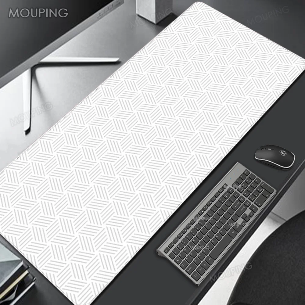 Black Deskmat Carpet Desk Accessories Laptop Gamer Mause Pad White Mouse Pad Large Mousepad 900x400 Office Tables mouse mats — view 4