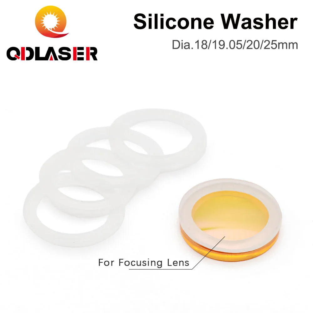 QDLASER 레이저 렌즈 실리콘 와셔, 직경 18mm, 19.05mm, 20mm, 25mm, CO2 레이저 초점 렌즈 거울, 5 개