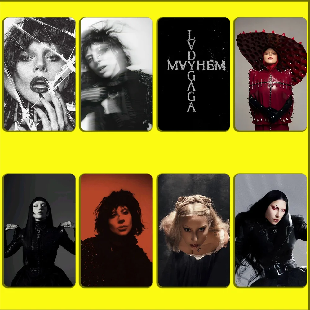 L-LADY GAGA MAYHEM Stickers For Debit Bank Credit Cards Metro Bus Pass Sticker Decoration Cover 4PCS Card Skin