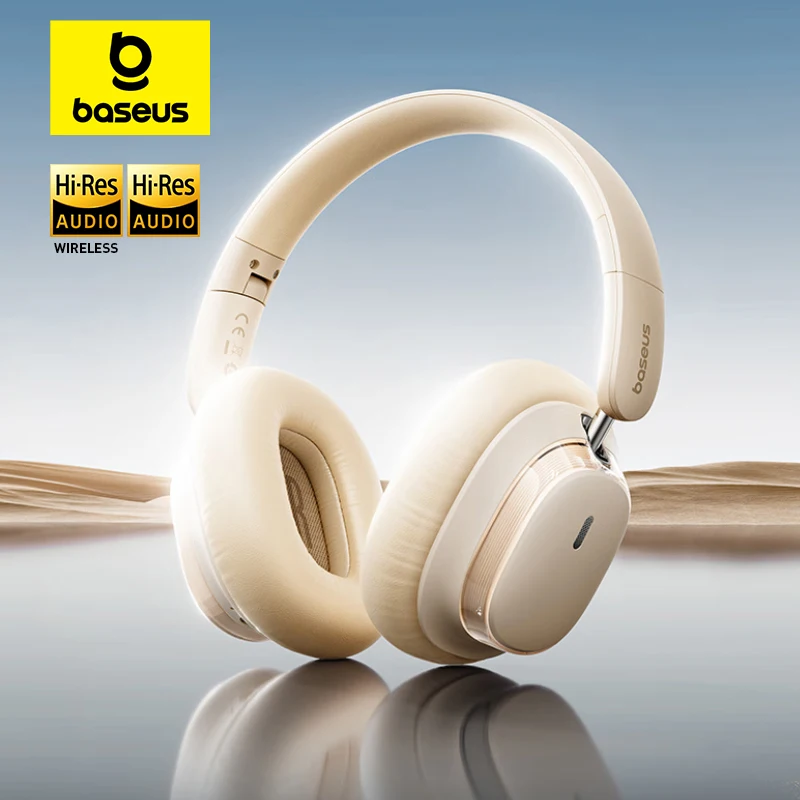 Casque sans fil Baseus Bowie H1s Bluetooth 5.4, réduction de bruit 46 dB, casque circum-aural, audio spatial haute résolution_voghion.com