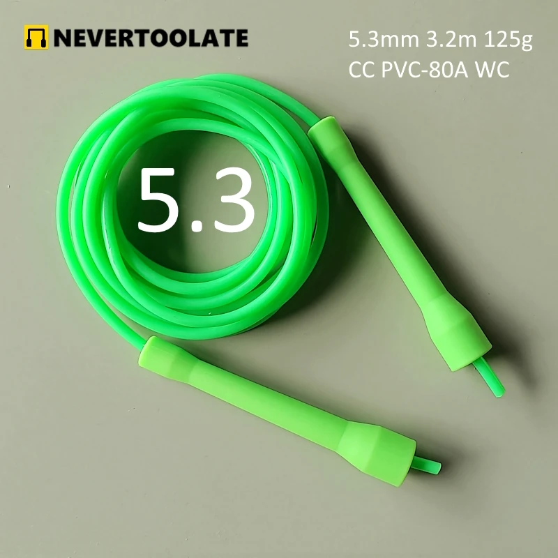 3.5 meters total rope length (3.2m in between) 5.3mm PVC ROPE CC HANDLE skipping jump rope speed rope  fitness 3