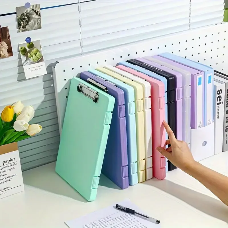 Multi-Functional A4 Clipboard Document Holder-File Organizer with Sturdy Acrylic Board Clip for Office, School 1pc