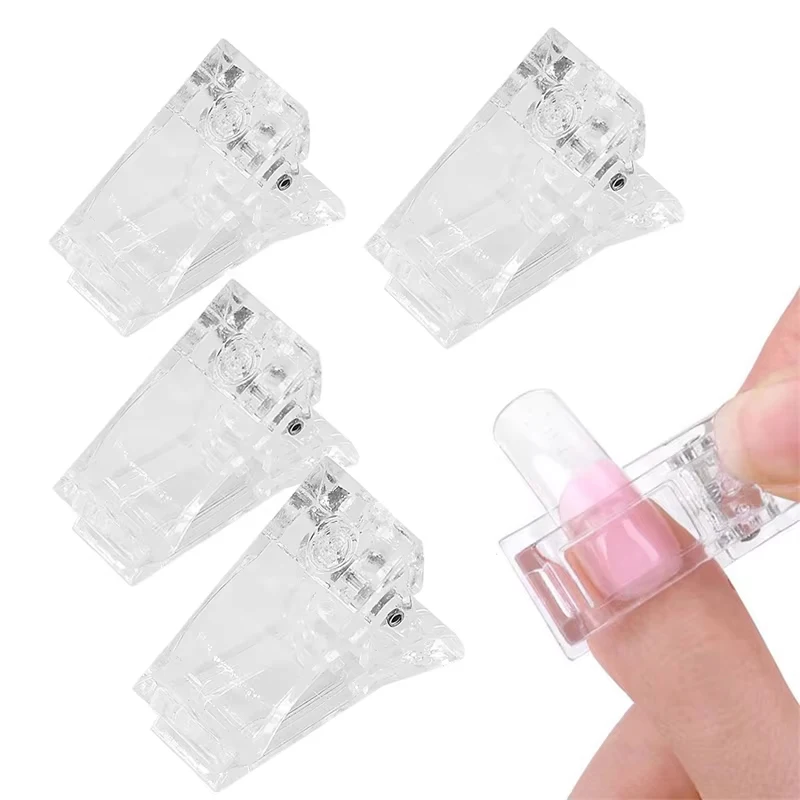 Nail Tips Acrylic Nail Clip Transparent Gel Quick Building Nail Tips Clips Fingernail Extension Uv Clamps Manicuring Art Builder Tools Set