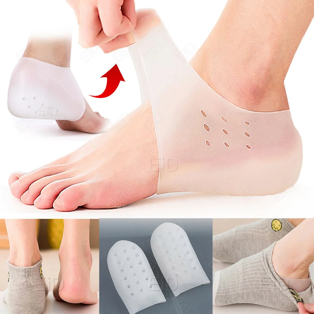 EiD 2 cm 3 cm 4 cm Silikon Unsichtbare Höhe Erhöhen Einlegesohle Höhe Lift Größere 2in1 Weiche Socke Schuhe pad für Männer Frauen Dropshipping – Detail 17