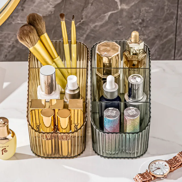 Ins Luxus Kozmetikai Kefék Tartó Doboz Fürdőszoba Krém Rúzs Tároló Tok Rekesz Szervező Konténer Ceruza Toll Tárolás - Image 2