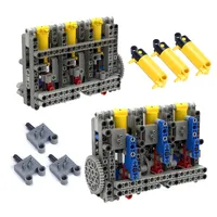 NEW 236PCS Parts MOC Customed Pneumatic Engine 3 In-line Building Blocks LPE3i Model Technical Bricks DIY Toys Creative Gifts 1