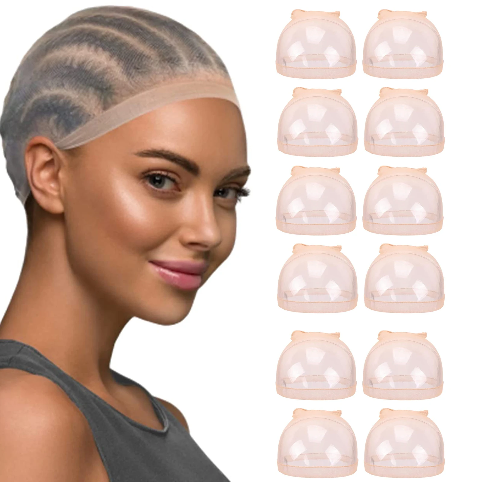 Hd Wig Cap for Lace Front Wig Premium Invisible Caps Bald Cap Colorless Transparent To Match Directly To All Skin Tone wig caps