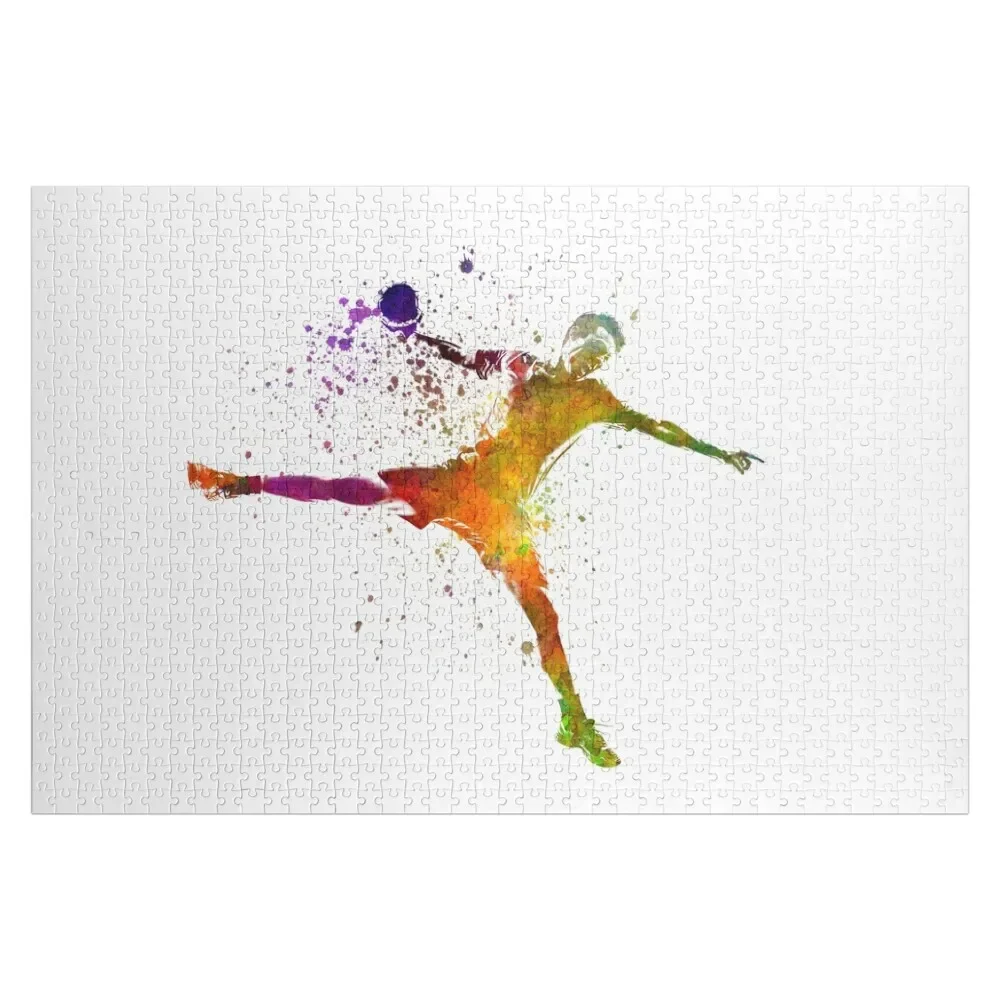 Handball player in watercolor Jigsaw Puzzle Custom Child Custom Name Child Toy Scale Motors Puzzle exotic landscape by henri rousseau jigsaw puzzle scale motors custom child gift personalized gifts jigsaw pieces adults puzzle