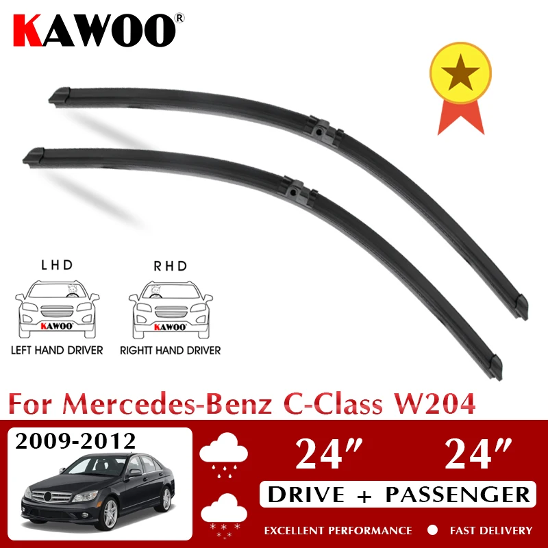 

Wiper Car Wiper Blades For Mercedes-Benz C-Class W204 2009-2012 Windshield Windscreen Front Window Accessories 24"+24" LHD RHD