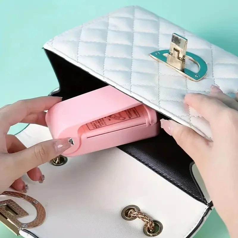 1pc Portable Bag Heat Sealer Plastic Package Storage Bag White Mini Home Sealing Clip Food Snack Fruit Fresh Keeping Gadgets