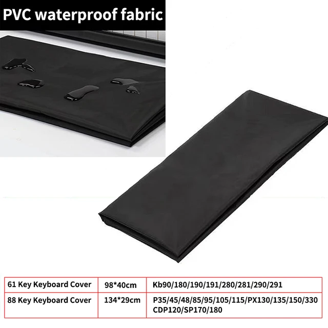 Copertura Antipolvere Per Tastiera Pianoforte Elettronico 88 Tasti - Grigio In Microfibra - Foto 11