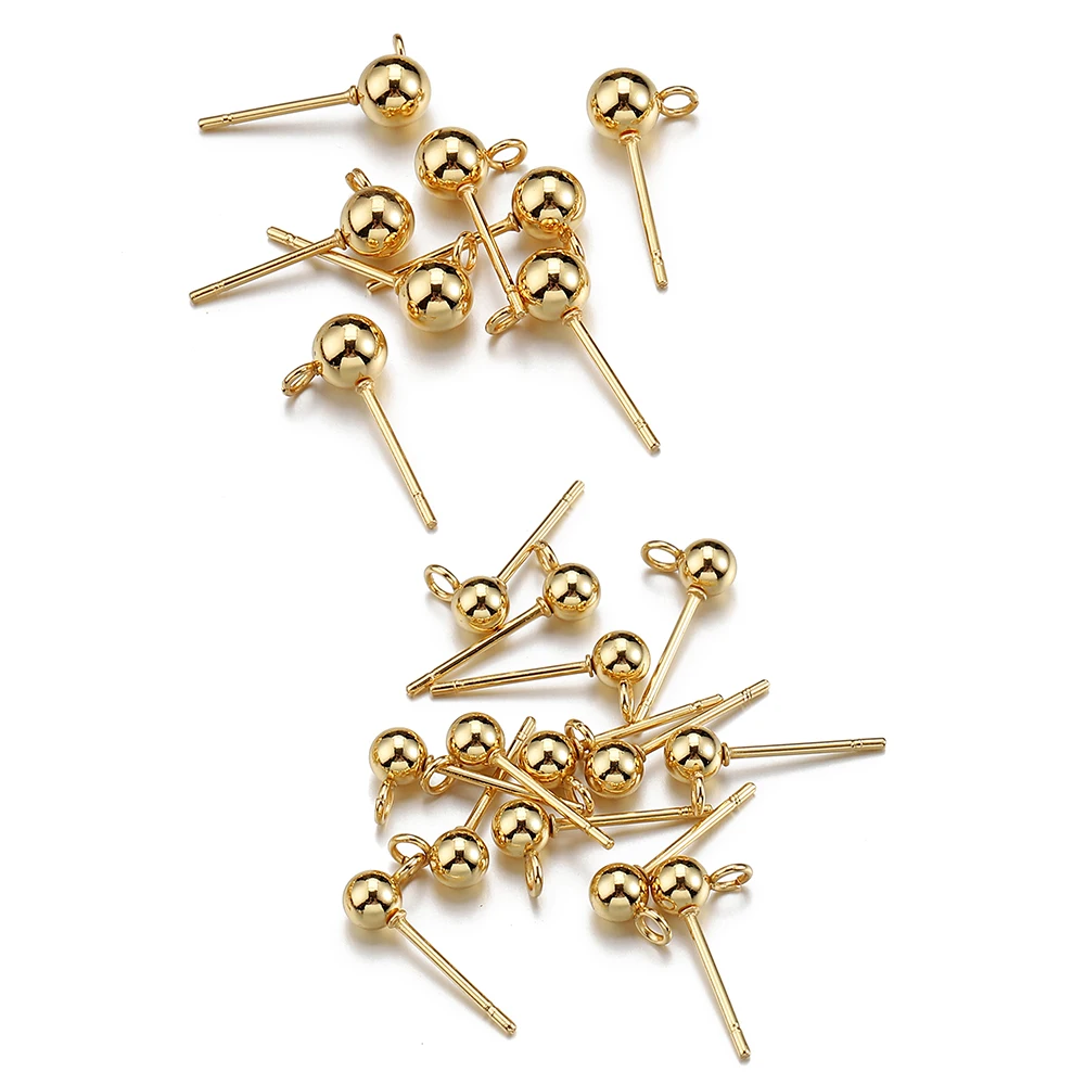 20 Stück Edelstahl runde Ohrstecker Ohrringe offener Ring Gold Ohrringe für DIY Schmuckherstellung Großhandel – Detail 10