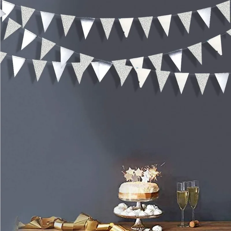 Triangle Flag Pennant Banner Party Decorations for Graduation Birthday Wedding