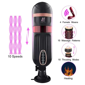 Masturbation Cup for Men Real Vagina Automatic Rotational Telescopic Heating Sucking Sexual Machine Adult Sex Toy Aircraft Cup 3