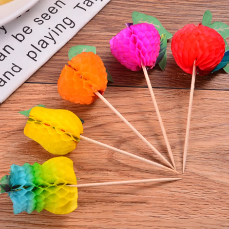 Description Picture 4 of item20/50PCS Coconut Tree Watermelon Paper Umbrella Cocktail Parasols Drink Fruit Picks Cake Topper Birthday Party DIY Home Supplies