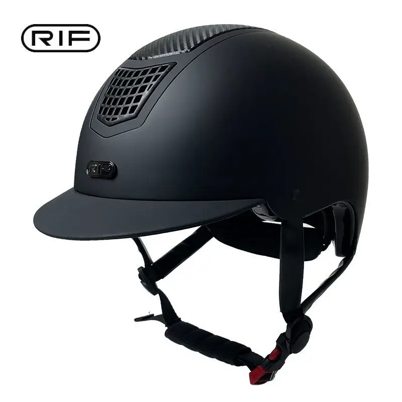 Children's Equestrian Riding Helmets Fashionable and Minimalist Equestrian Obstacle Carbon Fiber Helmets Safety Certification