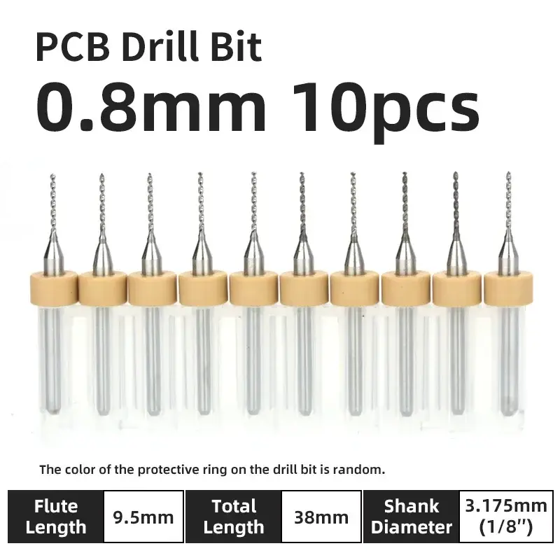 10pcs PCB Drill Bit Set Carbide Micro Drills For Printed Circuit Board 1/8" Fixed Shank Mini CNC Tungsten Steel Bits 0.1-3.175mm image 37