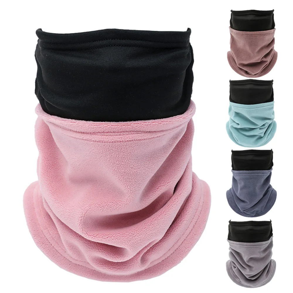 

Winter Velvet Mask Scarf For Men Women Hanging Style Neckerchief Solid Neck Collar Wamer Scarves Outdoor Riding Windproof Snood