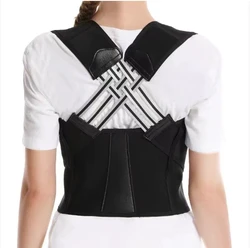 Magnetic Therapy Adjustable Posture Corrector for Enhanced Back Support and Breathable Comfort (Black)