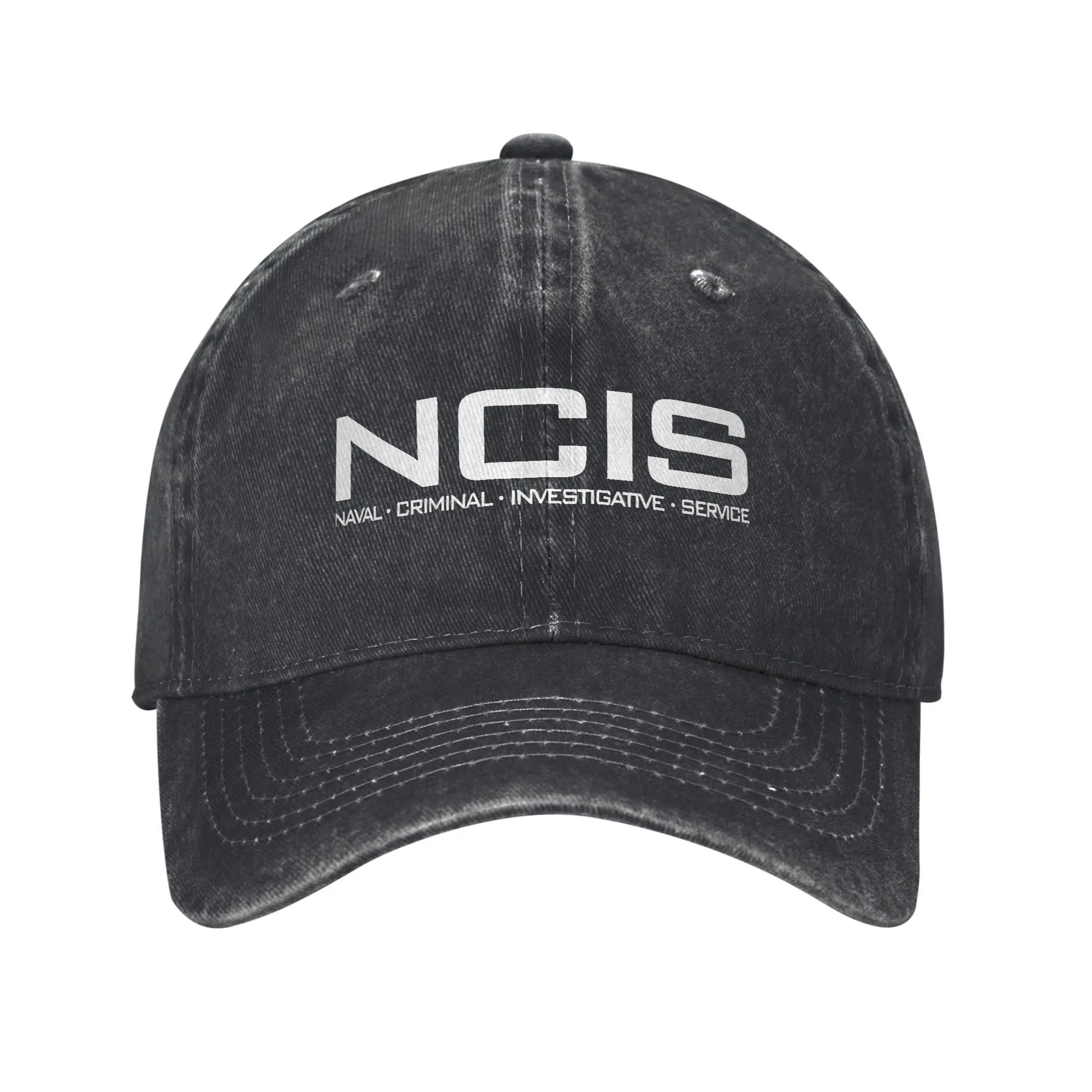 NCIS Naval Criminal Investigative Service Baseballkappe Retro Distressed Washed Sun Cap Unisex Outdoor Unstrukturierte weiche Hüte