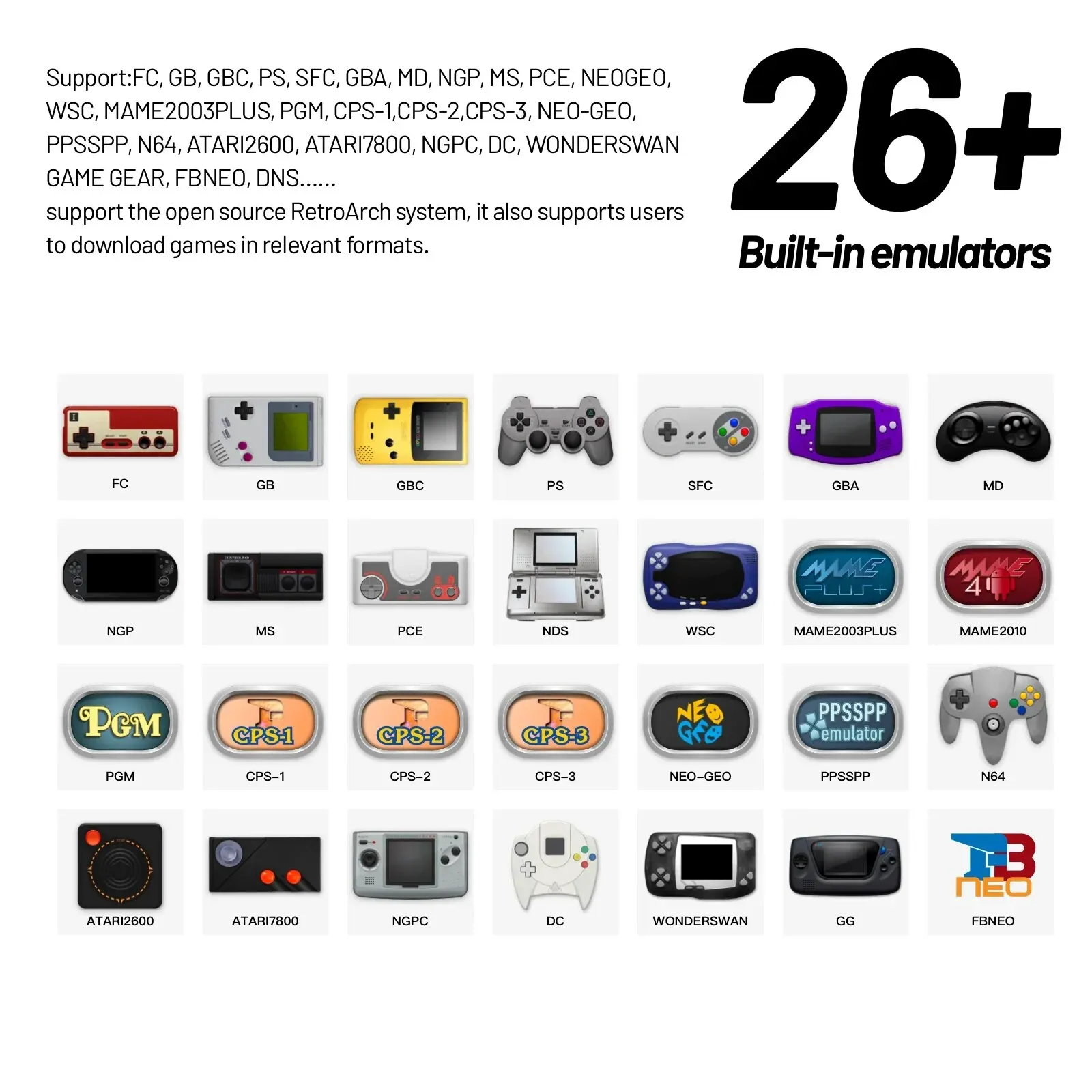Trimui Smart Pro Vintage Handheld Game Console Wireless Handheld Gamer Console Retro Arcade 4.96 Inch HD IPS Screen Game Console images - 6