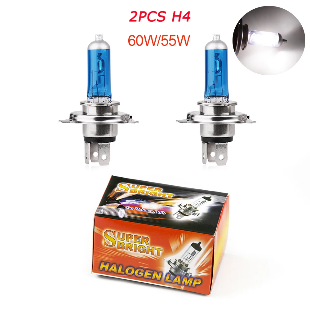 Enhanced White Halogen Headlight Lamp 60/55W 6000K