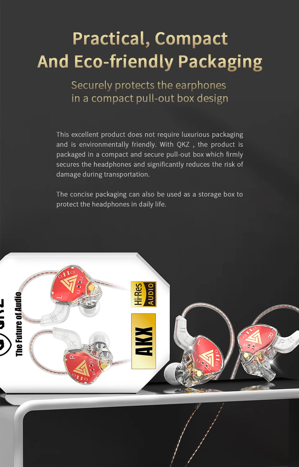 Original AKX Wired Earphone IEM Monitor Level Headset With MIC HIFI Stereo 3.5m