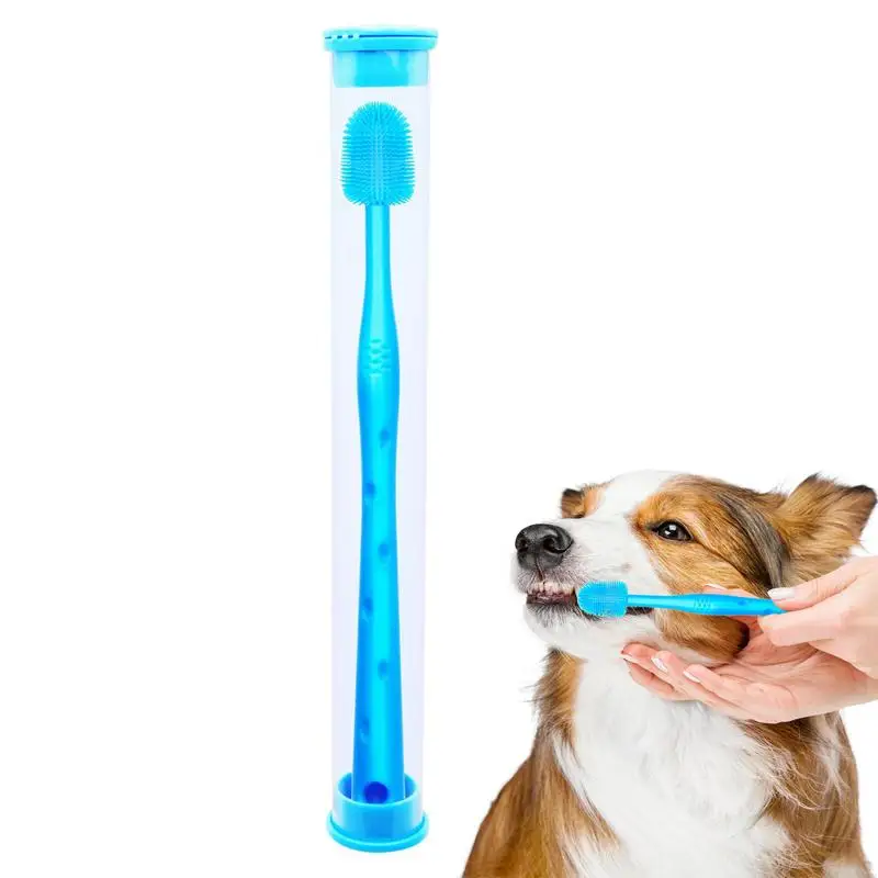 

Small Dog Toothbrush Oral Cleaning Pet Toothbrush Remove Bad Breath Tartar Tooth Brush Dogs Cats Oral Care Mouth Cleaner