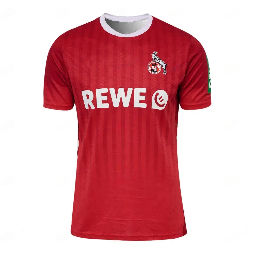 FC 쾰른 스페셜 에디션 블랙 골드 축구 유니폼, REWE 스폰서, 화려한 패턴 통기성 좋은 팬 및 경기용 축구 셔츠