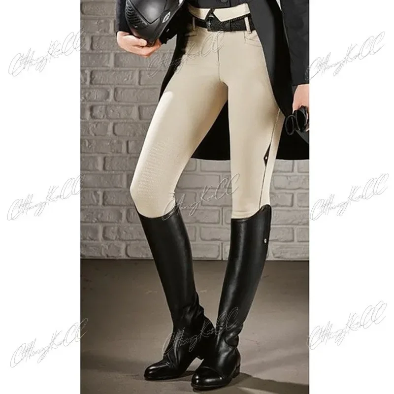Women’s PU Leather High Horse Riding Boots 3