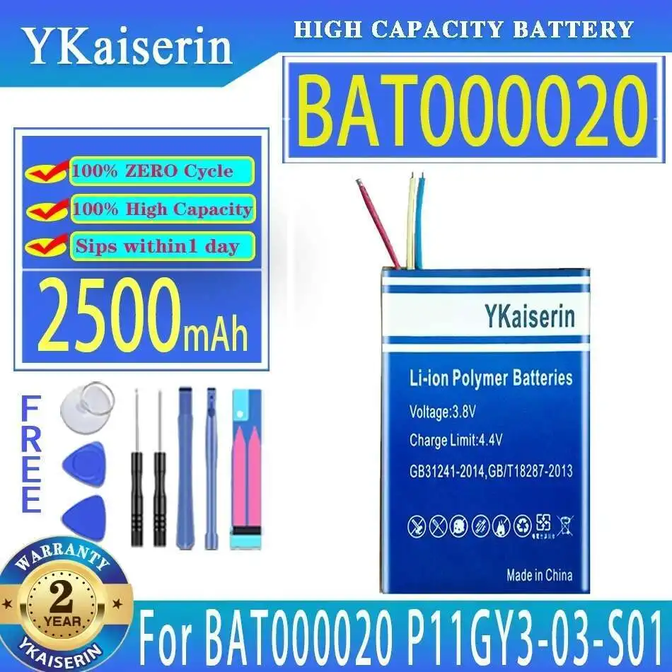 Long Lasting For BAT000020 P11GY3-03-S01 Reliable Replacement Battery 2500Mah