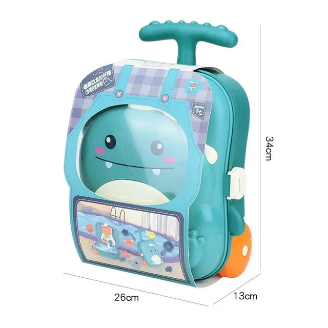Children Mini Portable Beach  Sand  Toy  Set With Trolley Case Summer Outdoor Games Beach Toys Gift For Kids Toddlers Boys Girls 6