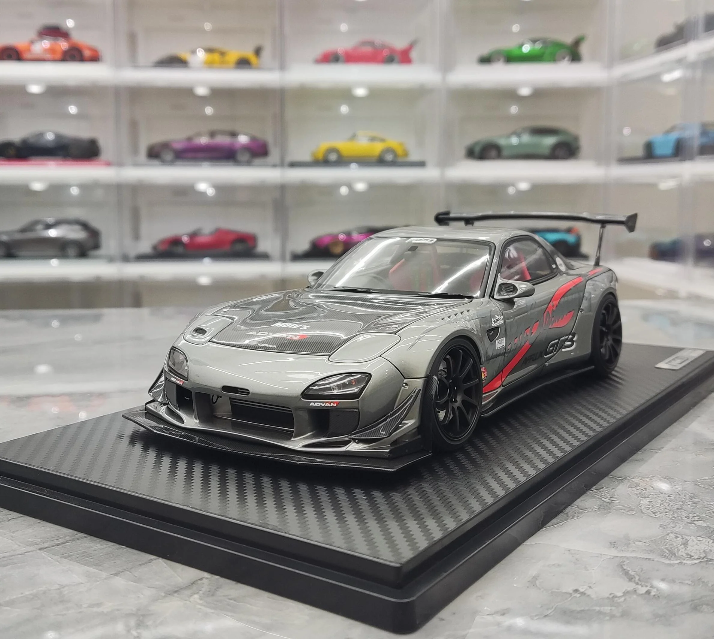 

IG 1:18 RX7 GT3 FD3S FEED Afflux JDM Simulation Limited Edition Resin Metal Static Car Model Toy Gift