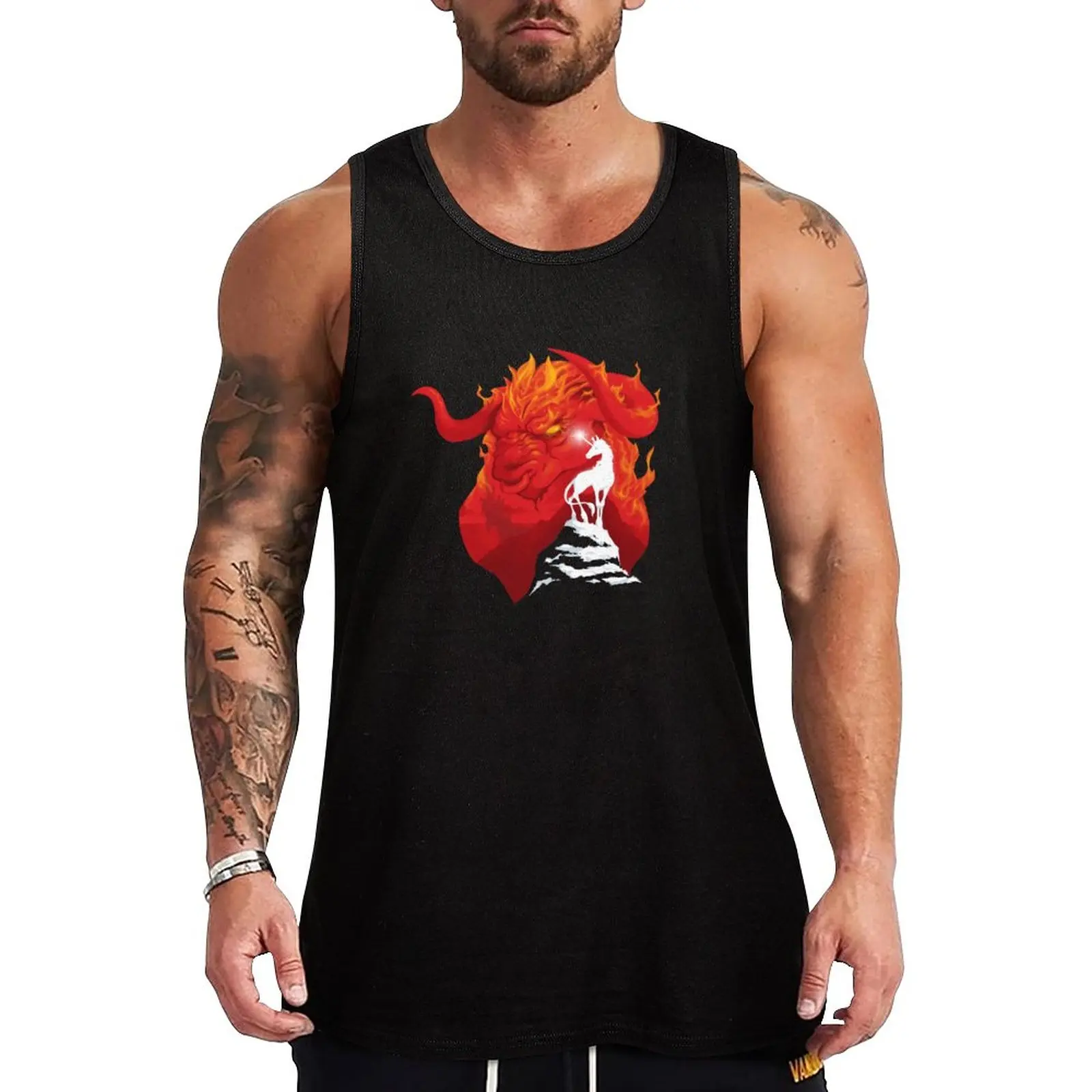 

New The Last Unicorn Tank Top Men's summer clothes 2023 bodybuilding t shirt