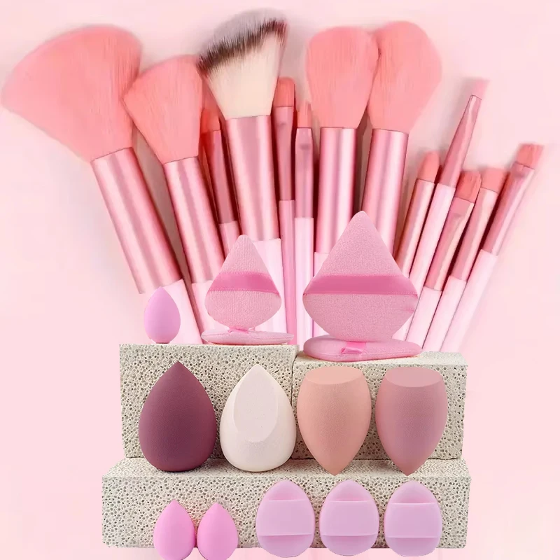 Festive 8-Piece Soft Synthetic Hair Makeup Brush Set