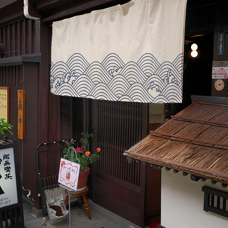 Japanese Decorative Hanging Curtain Restaurant Door Head Short Curtain Store Half Curtain Kitchen Cloth Curtain Noren 5