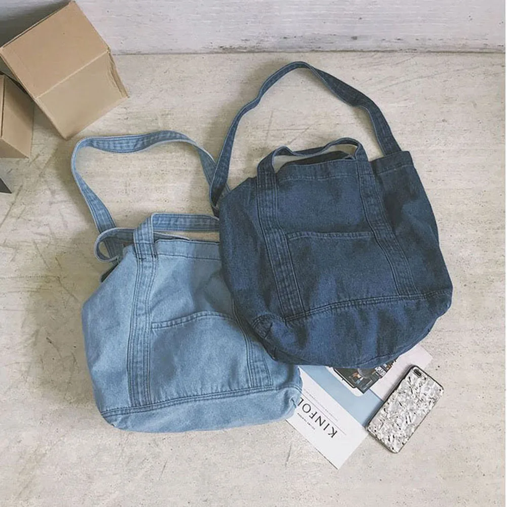 Bucket Bag Stylish Jeans Bag Minimalist Crossbody Bag Cute 